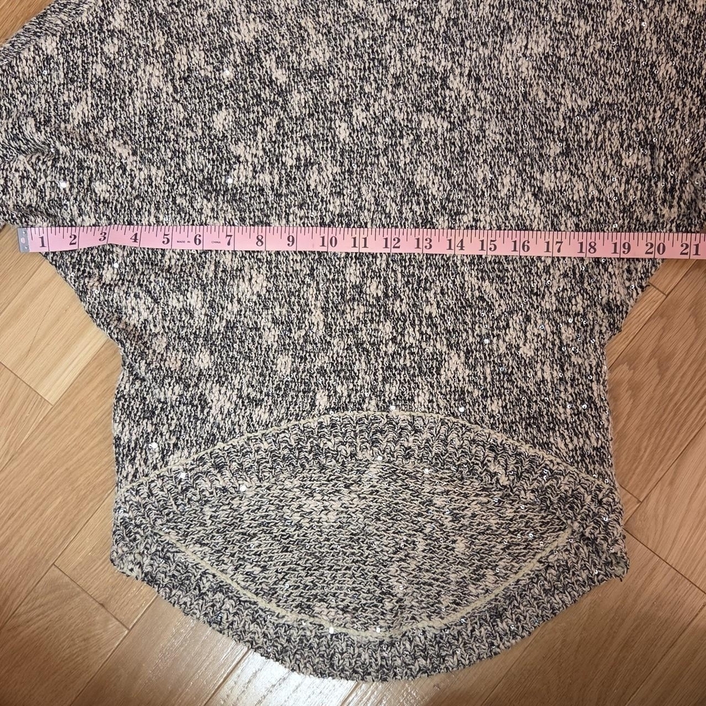 Y2K Black and Cream Winter Work Sweater -- Bisou Bisou, Size XS - Picture 6 of 8
